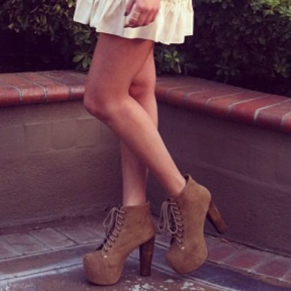 Jeffrey Campbell Taupe Suede Litas